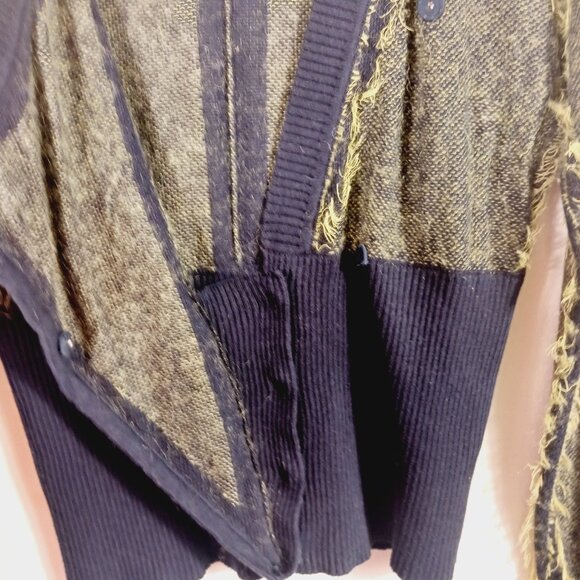 L.A.M.B. Gwen Stefani, Cardigan Sweater, Small, Navy & Gold, Artistic Streetwear - Picture 7 of 16